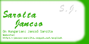 sarolta jancso business card