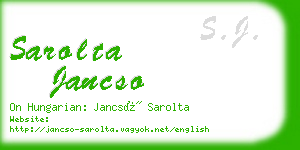 sarolta jancso business card